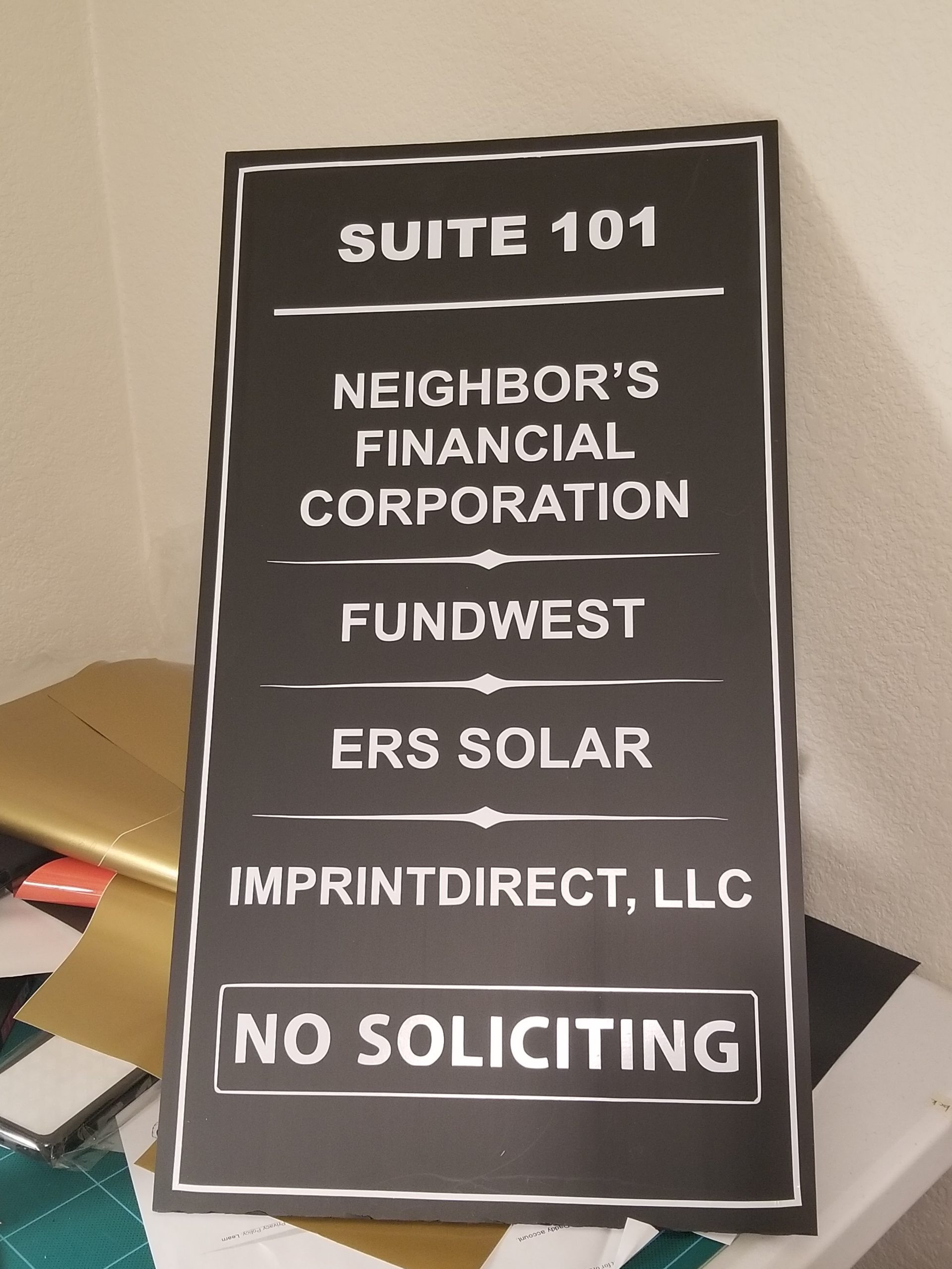 Custom business directory sign