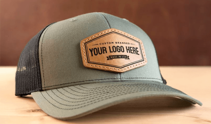 Custom "Your Logo" Branded Leatherette Patch Hat - Image 3